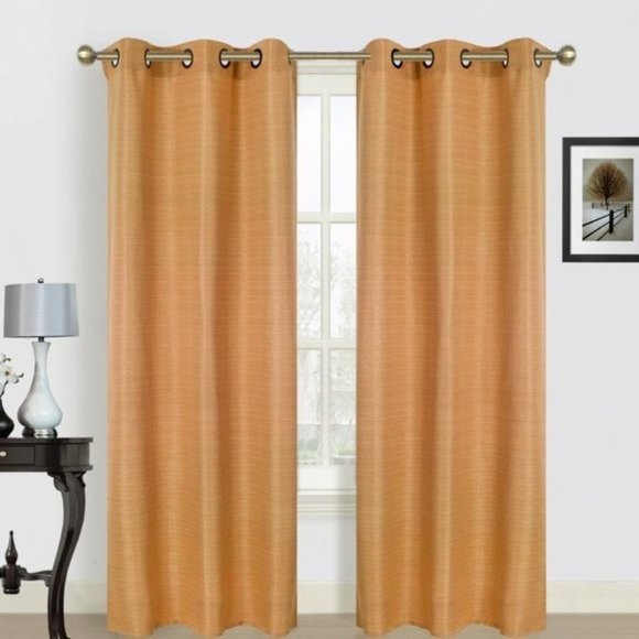 MARRIO Solid Room Darkening Curtain Panels Pair Beige Set 38 x 84 in NEW NWT - Picture 6 of 7